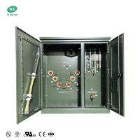 Distribution de puissance immergée dans l'huile du transformateur monté sur une plate-forme à trois phases de 150kva 12470v à 208v