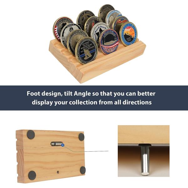 4x6x1inch Military Challenge Coin Holder Display Stand Rack for Custom Size Coins