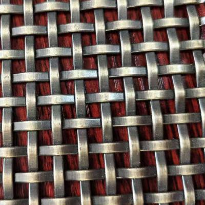 Brass Metal Stainless Steel Elevator Decorative Architectural Woven Wire Mesh Panel Curtain For Cabinet Doors