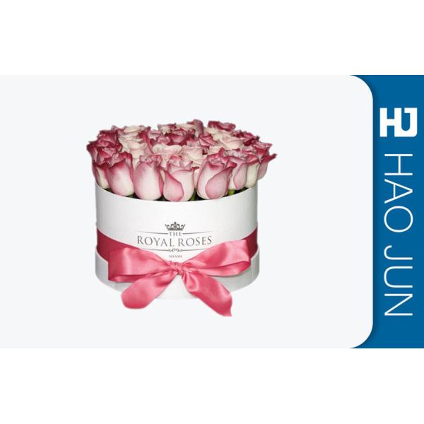 Flower Bouquet Delivery Boxes , Recyclable White Flower Boxes Custom Design