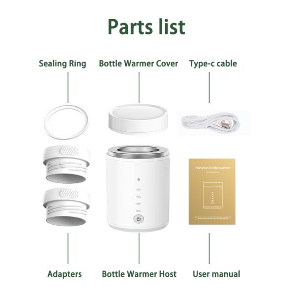 Batterie de 8800 mAh Bouteille bébé intelligente chauffante Thermo Bouteille d'alimentation chauffante Garder le lait chaud
