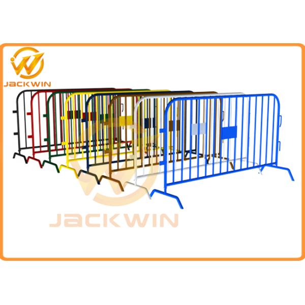 Portable Temporary Safety Fence Galvanized Bridge Feet Metal Crowd Control Barrier