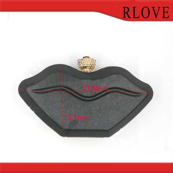 Manufacture Diamond Decorative Gold Color Metal Purse Frame Box