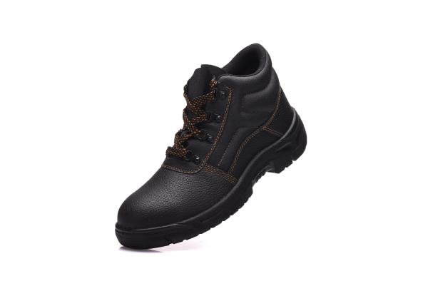 Anti Puncture Industrial Safety Shoes Double Density Genuine Leather Material