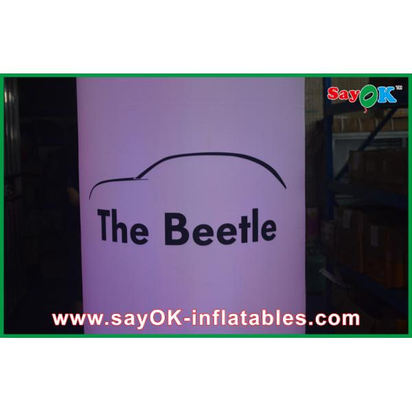 White Oxford Cloth Inflatable Pillar 2m / 2.5m / 3m For Wedding Decoration