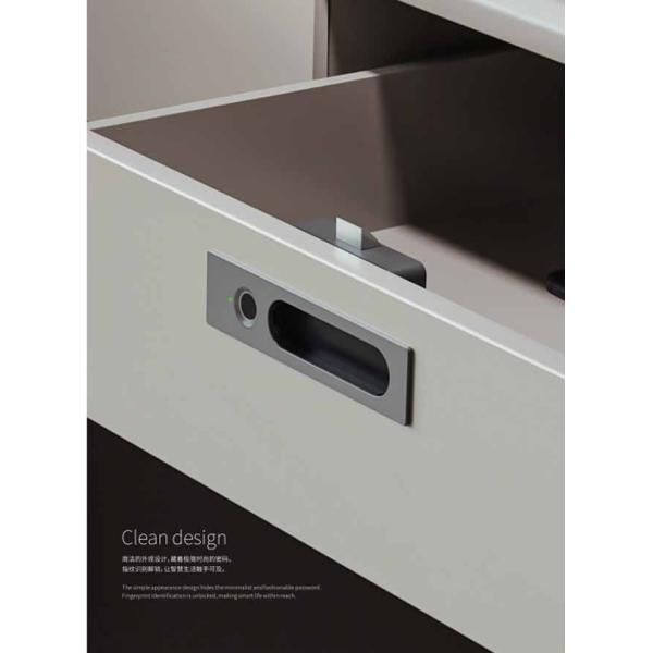 Caja organizadora de joyas de cuero para armario con pantalla táctil inteligente antirrobo con contraseña electrónica segura con construcción de metal