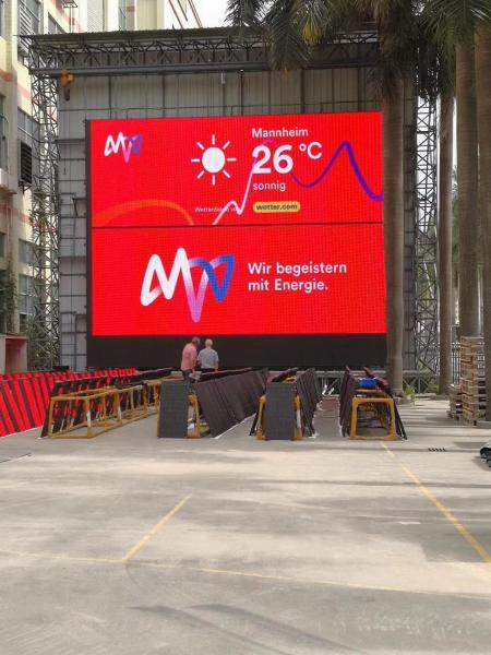 Espanha gigante SMD3535 da propaganda da cortina da exposição de diodo emissor de luz da propaganda exterior da construção