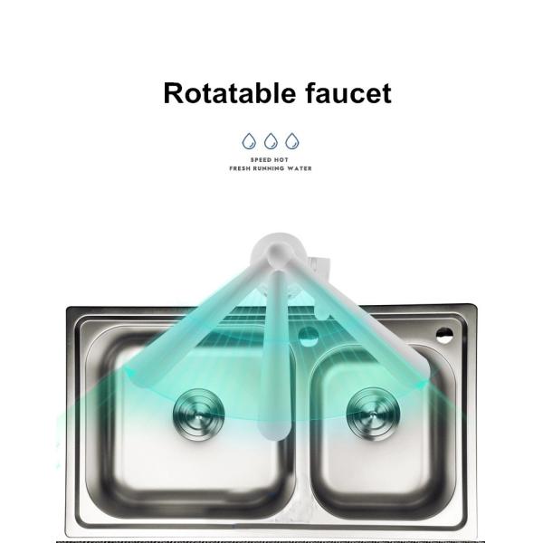 White 3000W Instant Hot Water Faucet Electric Water Heater Tap Kitchen Use LVD