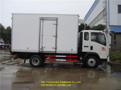 dever da luz do motor 140hp Howo de Max Loading 5t do caminhão da caixa do refrigerador de 4.2m