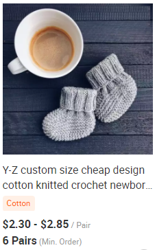 Y-Z Custom Logo Design Hand Knitted Crochet Home Newborn Girl Shoes Baby Booties for Baby Girls