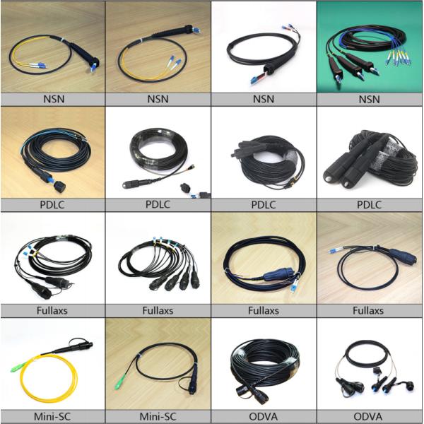 Outdoor Waterproof SC Fiber Optic Patch Cord Huawei Compatible 10m 20m 50m IP67