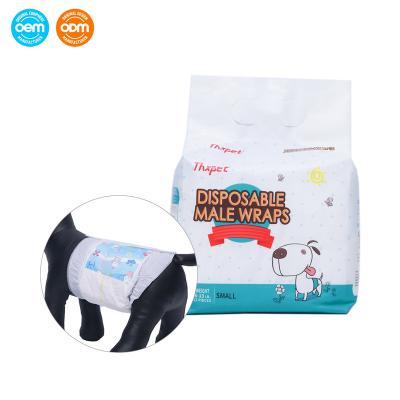 Plain Woven Disposable Puppy Diapers Leak Proof Disposable Cat Nappies OEM Packing