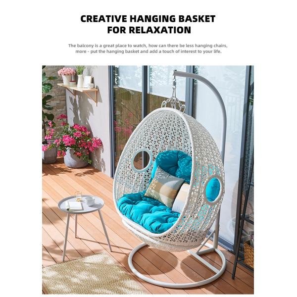 Carbon Steel Frame 2 Seat Hammock Swing Egg Shaped Rocking Chair
