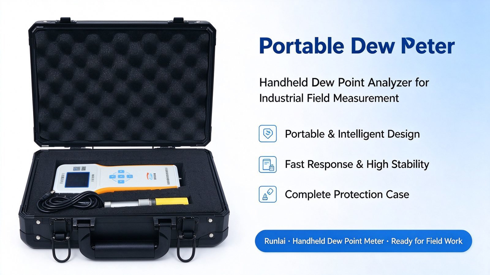 Handheld Portable Dew Point Analyzer High Precision Moisture Meter For Compressed Air SF6