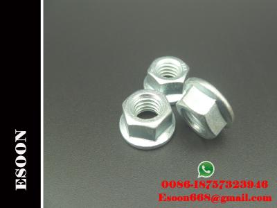 DIN6923 Hex Flange Nuts M8,M10,M12 Grade 4.8 Plain Flange nut JIS1190