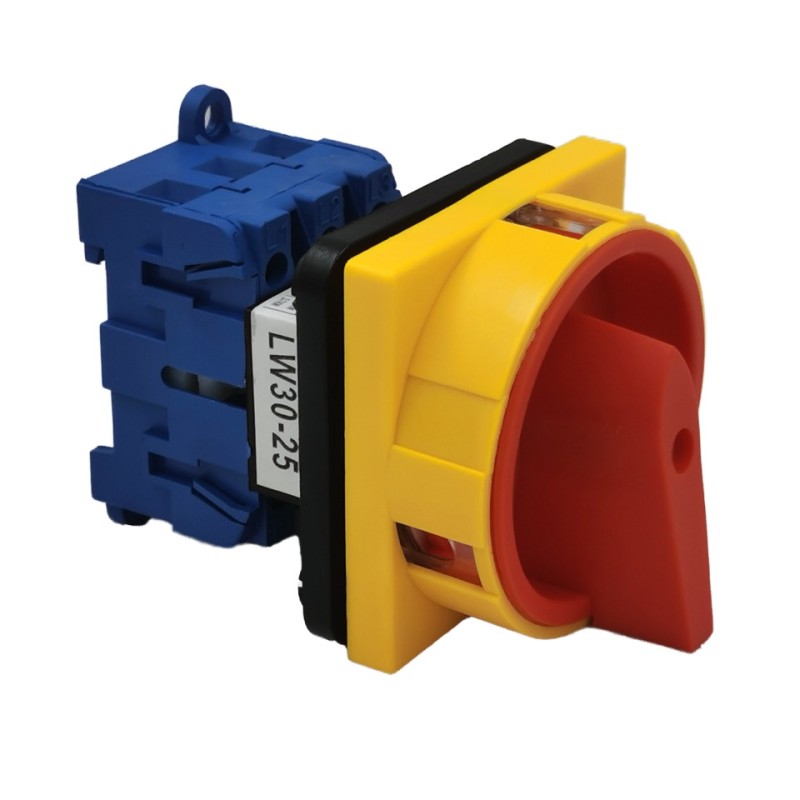 LW30 Series 25A AC Rotary Isolator Disconnect Switch 3-Pole Main AC Isolator with Din Rail Mounting IP65 Cam Switch