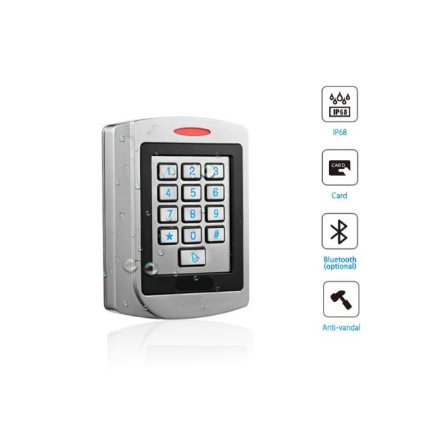Systèmes portatifs d'entrée du lecteur de cartes du contrôle d'accès 125KHZ RFID Smart Card avec la couverture en métal