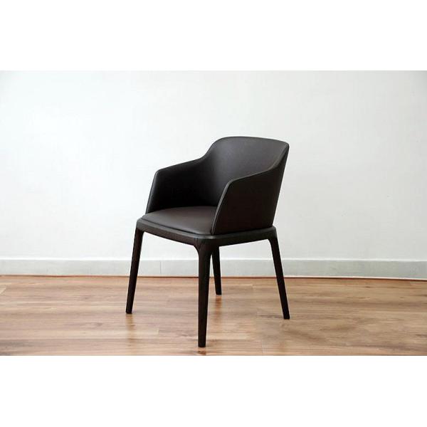 Poliform Grace Leather Restaurant Chairs , Comfortable Restaurant Dining Chairs