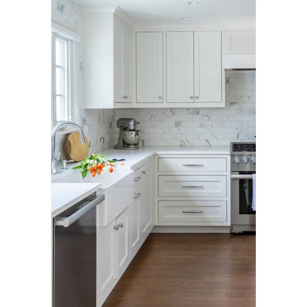White Espresso Shaker Style Kitchen Cabinet Custom Solid Wood for Commercial and Home