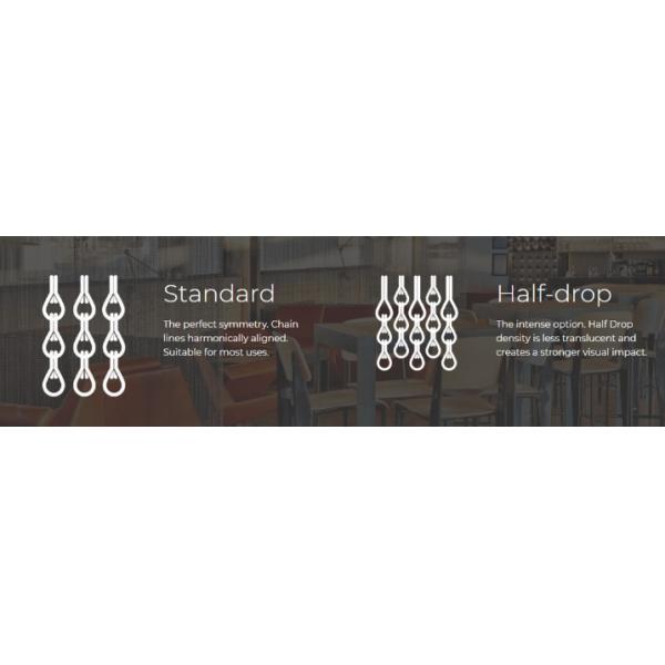 Занавес сетки прокладки 0.85kg красного декоративного вида ресторанов цепной стальной