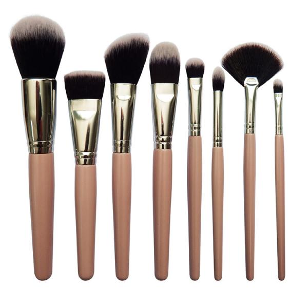 Elegant Pink Makeup Brush Thick Aluminum Tube Durable Cosmetic Brushes