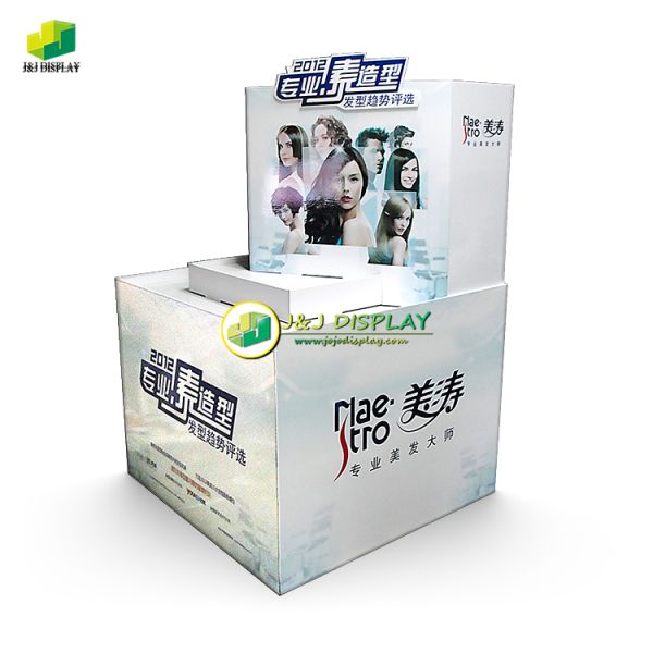 Corrugated Cardboard Paper Retail Display Dump Bin Foldable Customized