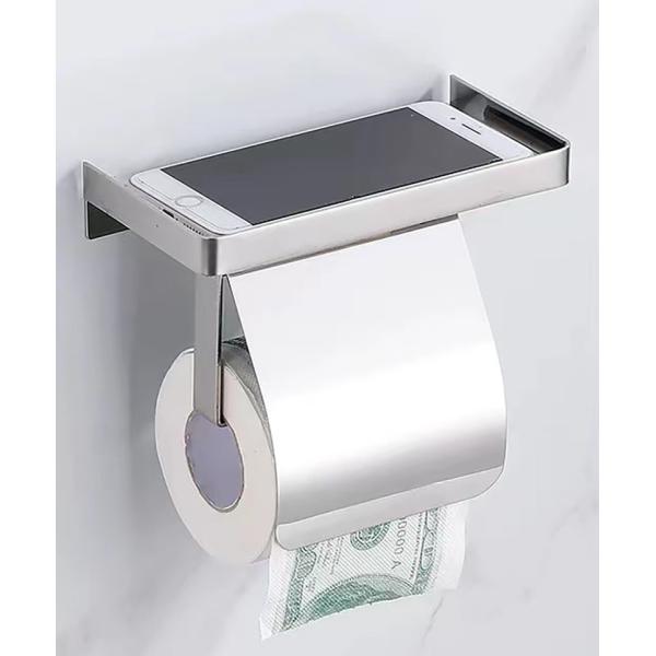 Waterproof Wall Mounted Toilet Paper Holder , 304 Stainless Steel Toilet Tissue Dispenser