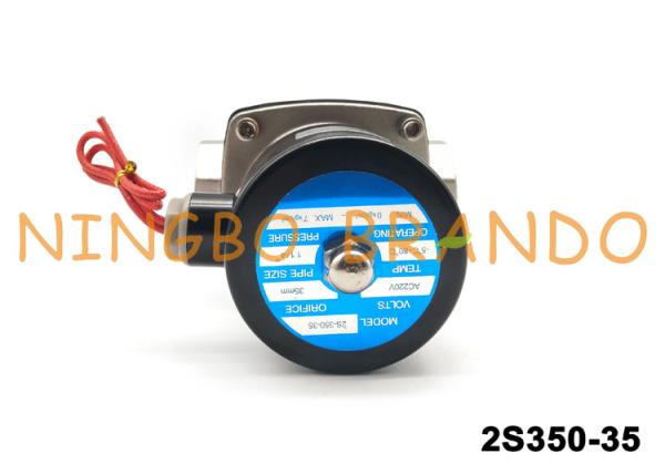 G1 1/4 maneira da posição 2 da válvula de solenoide 2 operou-se com NC de aço inoxidável 2S350-35 pneumático