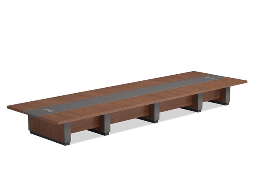 Larry Conference Table with L-shape Structure and Modern Retro Styling in Multiple Sizes