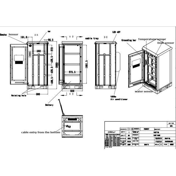 UPS Battery Charging Outdoor Power Cabinet
