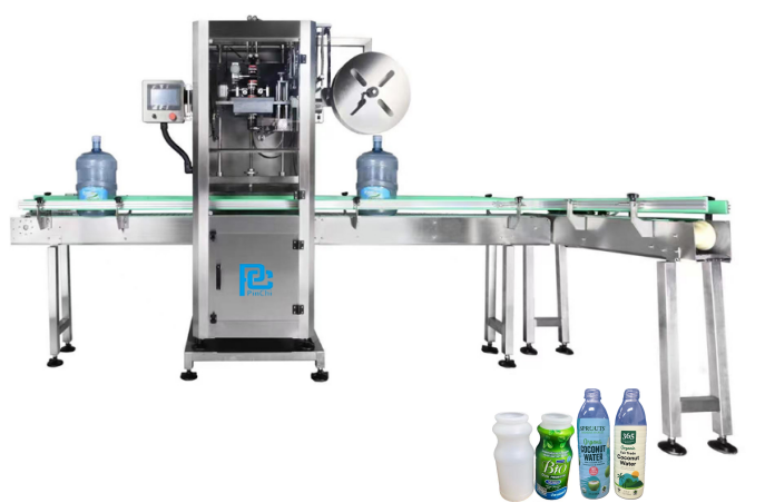 PE Flat Square Bottle Shrink Sleeve Machine Labeling Equipment Automatic