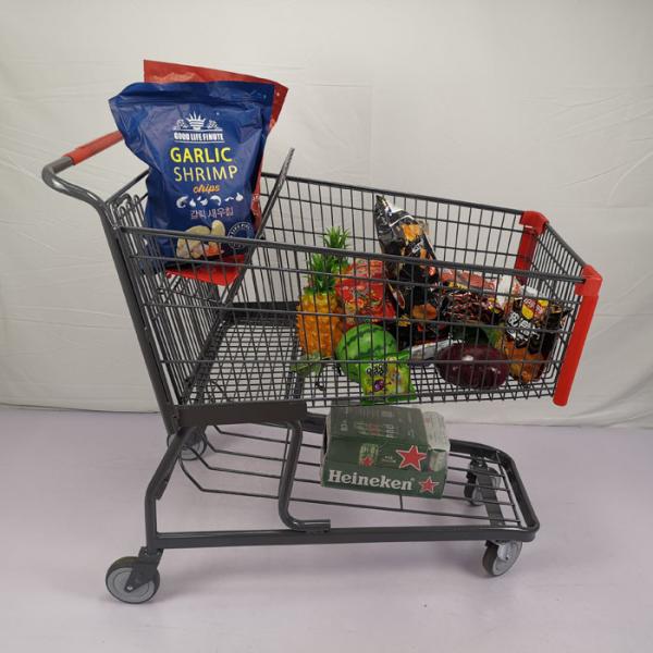 Carrinho de compras de aço customizável do trole Q195 das compras na mercearia 125L grande