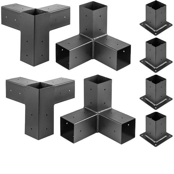 4x4 дюймовый трехсторонний угловой деревообрабатывающий пергольный комплект для 4x4 деревянных балки