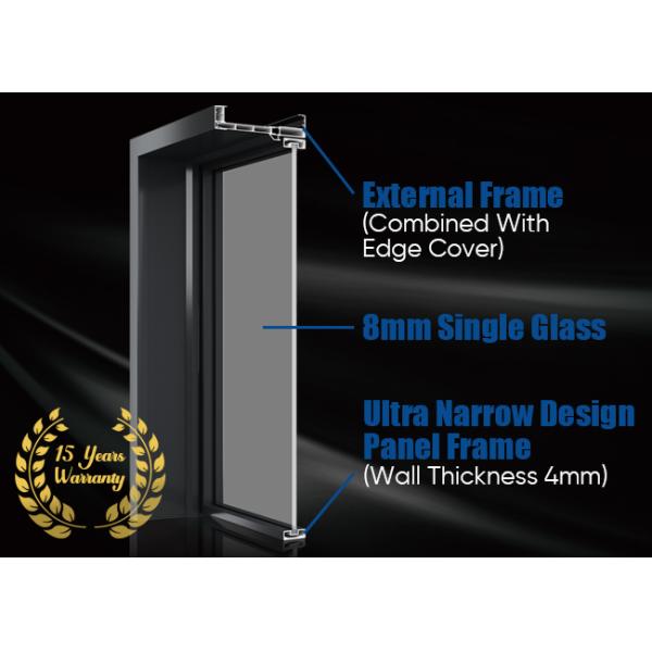 Minimalist Structure Decorative Modern Aluminium Pivot Doors Interior Swing Open Mode