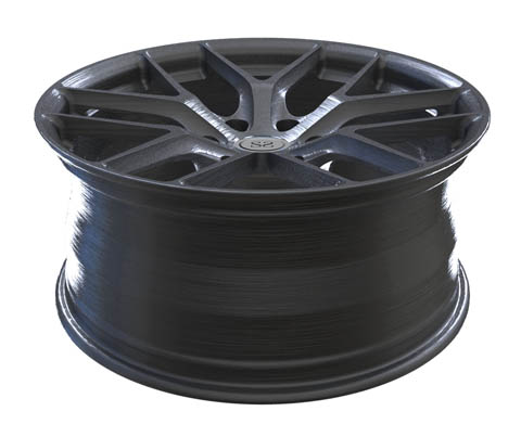 Deep Concave Forged Wheels Brushed Black Monoblock Alloy Rims 20 Inch