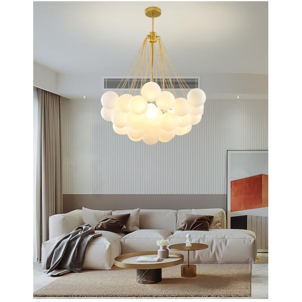 E27 Bulb Base Nordic INS Restaurant Bubble Ball Glass Pendant for Bedroom Living Room