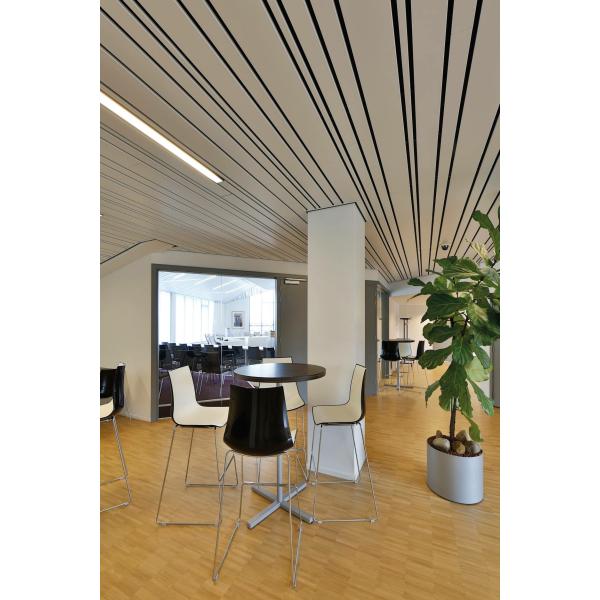 Residential Linear Metal Strip Ceiling 300mm Width  Suspended False  H-Shaped