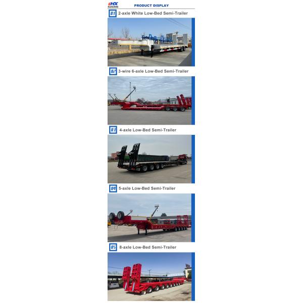 Professional Semi-Trailer with Customers Optional 40 Semi Flatbed Trailer Parts
