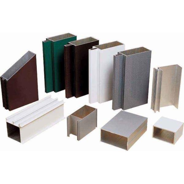 Wood Finished Curtain Wall Aluminium Profiles For Industrial / Decoration