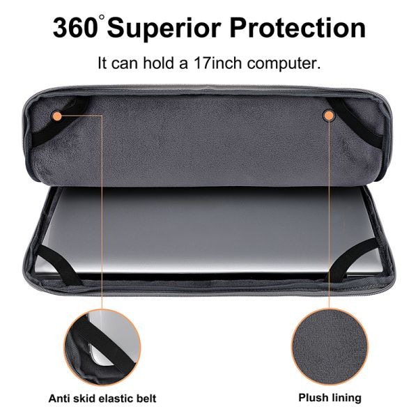 Computer Sleeve 15.6 Inch Custom Business Laptop Bags Leather Ladies Laptop Handbag Cover
