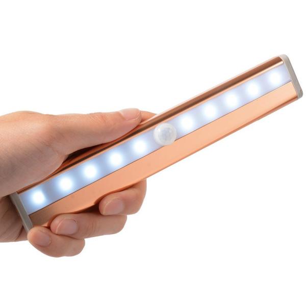 10 LED Rechargeable PIR Motion Sensor Night Light Closet Wardrobe Lamp