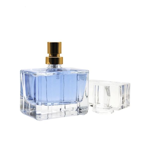 100ml vacian las botellas de perfume de cristal con el casquillo de aluminio Eco del rociador amistoso