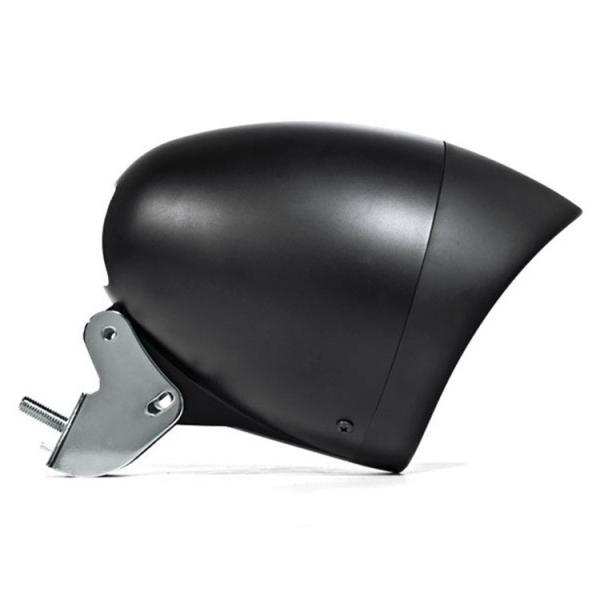 8.5 L x 7.75 W x 6.5 H Black/White Motorcycle Headlight for Touring Chopper Cruiser