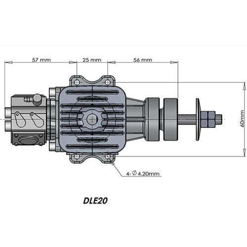 Dle 20 Cc Original Metal Gas Engine for Radio Control Rc Airplane Model