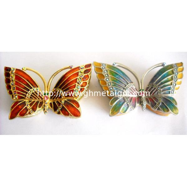 Hot sale cute butterfly shape jewelry box custom portable nice jewelry box
