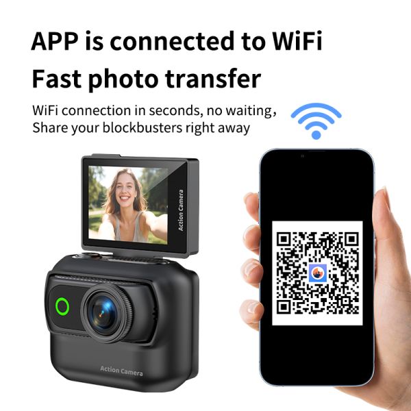 DLC 1080P Full HD Sports Vlog Camera 7.1x-16x Optical Zoom Magnetic Detachable 2.0 Flip Screen Electronic Stabilization WiFi