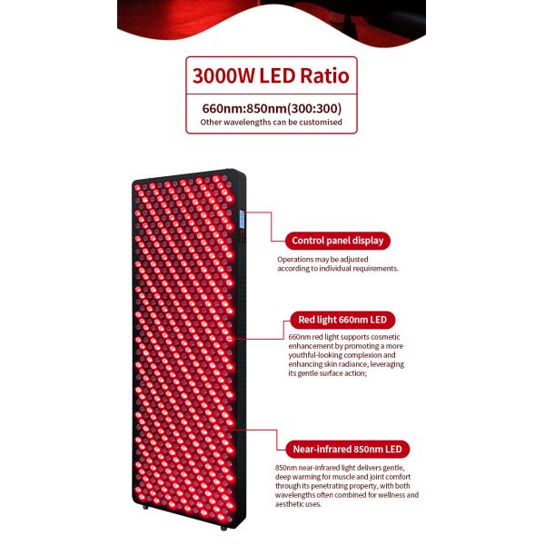 660nm 850nm Red Therapy Light Panel