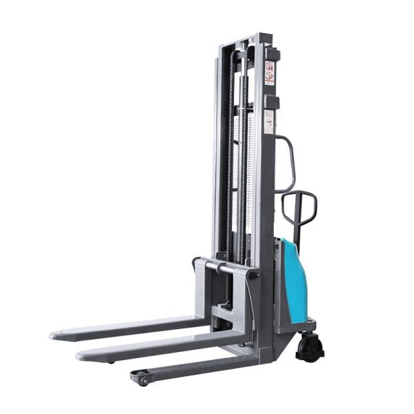 Labor Saving Semi Electric Lift Stacker , Walk Behind Pallet Truck 1.5 Ton