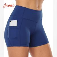 O short ativo impresso 3 polegadas da ioga do motociclista malha o short da ioga do Gym para mulheres