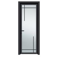 Heavy Duty Double Glass Front Aluminum Swing Door Sound Insulated